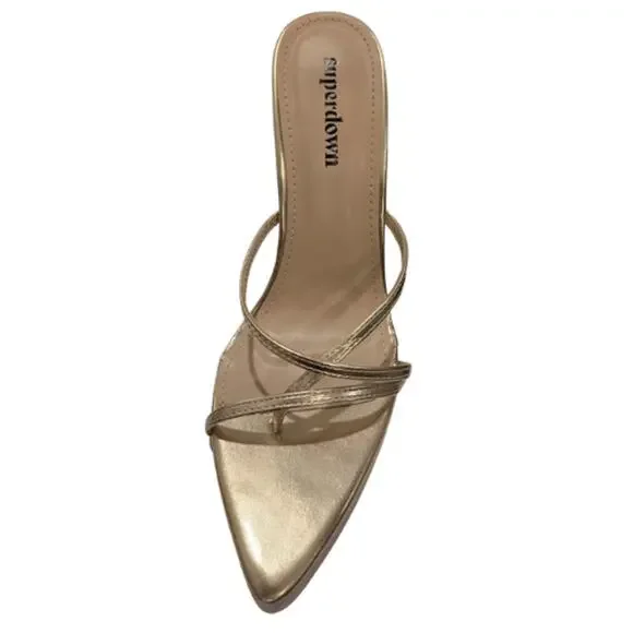 superdown Sofia Heel in Gold – EUC Size 8 - Picture 3 of 8
